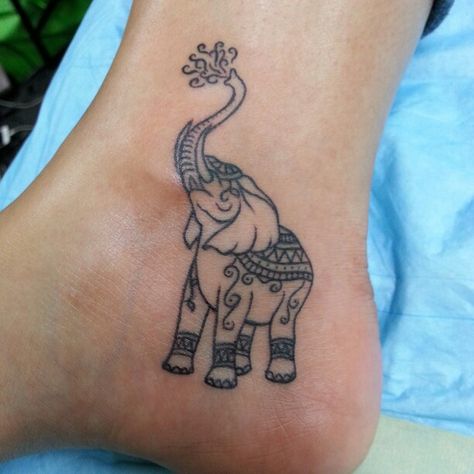 Elephant Tattoo Elephant Tattoos Indian, Elephant Inspired Tattoos, Bohemian Elephant Tattoo, Chinese Elephant Tattoo, Elephant Ankle Tattoo, Indian Elephant Tattoo, Small Elephant Tattoo, Unique Sister Tattoos, Elephant Indian