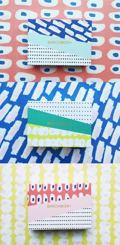 Birchbox March 2015 Subscription Box on Packaging of the World - Creative Package Design Gallery Pattern Packaging, Cv Inspiration, Month Of March, Graphic Design Packaging, Creative Packaging, Subscription Box, Name Cards, Brand Packaging, Visual Design