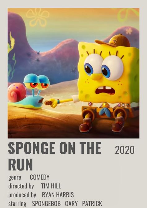 Gary Spongebob, Spongebob Movie, Animated Movie Posters, Old Cartoon Shows, Good Animated Movies, The Spongebob, Iconic Movie Posters, Spongebob Patrick, My Little Pony Wallpaper