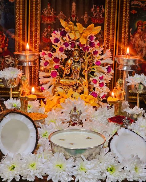 Pournami vennela parayanam Paath Decor, Pooja Decoration, Silver Lamp, Gold Bangle Set, Pooja Room Design, Puja Room, Pooja Room, Pooja Rooms, Gold Bangle