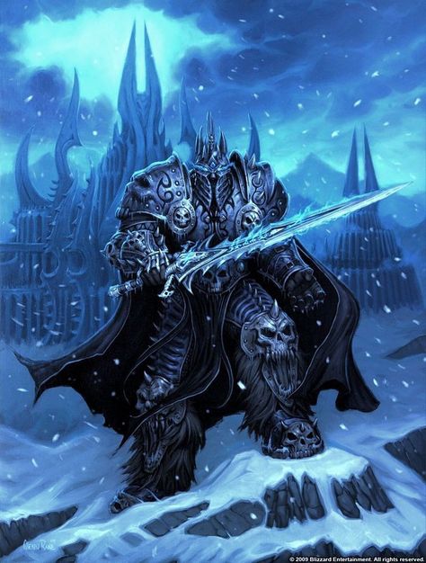 Mystic Warrior, Arthas Menethil, Warcraft Characters, Lich King, Illustration Fantasy, Warcraft Art, Heroic Fantasy, Heroes Of The Storm, King Art