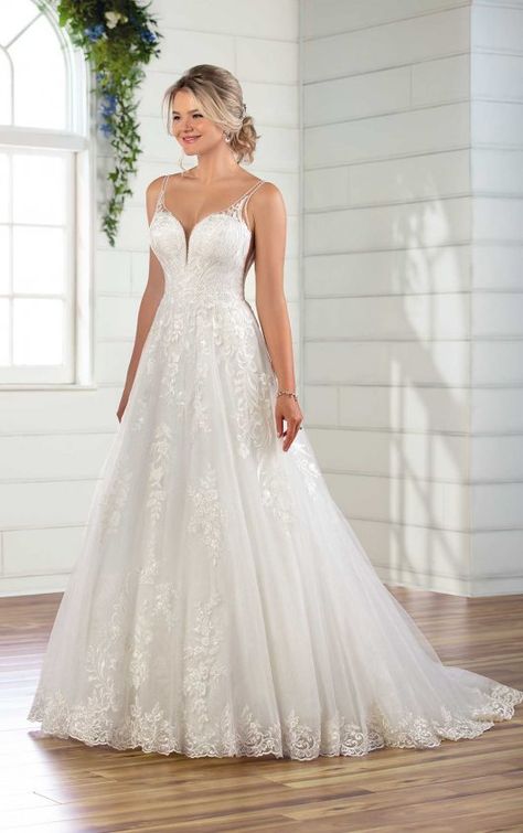 Classic Lace A-Line Wedding Gown - Essense of Australia Ivory Gown, Deb Dresses, Essense Of Australia, Australia Wedding, Wedding Dress Pictures, Classic Wedding Dress, Casual Wedding Dress, Wedding Dress Trends, A-line Wedding Dress