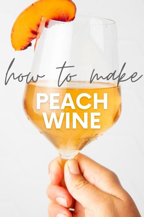 Peaches are one of the easiest fruits to use for homemade wine. Follow this peach wine recipe and learn to make peach wine today. Peach Wine Recipe, Fruit Wine Recipes, Wine Making Recipes, Homemade Wine Recipes, Yummy Summer Drinks, Peach Wine, Wine Yeast, Homemade Liquor, Wine Recipe