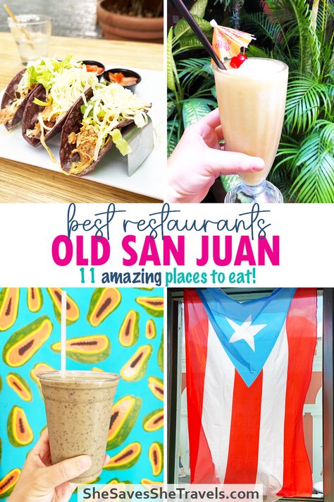 Taste your way through Old San Juan with this guide to the city’s best restaurants! From classic mofongo to refreshing gelato, these spots are perfect for any craving. | Old San Juan restaurants | Old San Juan Puerto Rico | Old San Juan aesthetic | San Juan restaurants | Puerto Rico trip | Puerto Rico vacation | Things to Do in Puerto Rico San Juan | Pina Coladas Food In Puerto Rico, Best Restaurants In Puerto Rico, Things To Do In San Juan Puerto Rico, San Juan Aesthetic, San Juan Puerto Rico Restaurants, San Juan Puerto Rico Aesthetic, San Juan Nightlife, San Juan Restaurants, Puerto Rico Restaurants