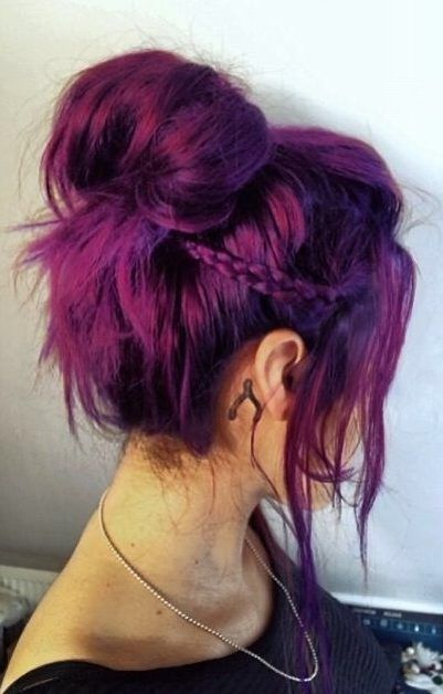 28 Crazy Fun Hair Color Ideas for Brunettes That Really Rock Your Hair#Nails #NailArt #NailPolish #GelNails #GelPolish #Acrylics #Manicure #Pedicure #ManiPedi #InstaNails #NailArtist #NailAddict #NailCare #NailPorn #NailsOfInstagram Stylish Hair Colors, Rock Your Hair, Purple Pixie, Plum Hair, Cute Hair Colors, Scene Girl, Hair Color Purple, Dye My Hair, Colorful Hair