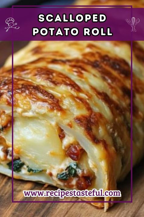 A unique and flavorful dish that combines crispy potatoes with savory beef, spinach, and cheese. Perfect as a main course or an impressive side for any gathering! Potato Roll Recipe, Potato Rolls Recipe, Unique Side Dishes, Scalloped Potato, Potato Roll, Fresh Spinach, Roll Recipe, Scalloped Potatoes, Crispy Potatoes