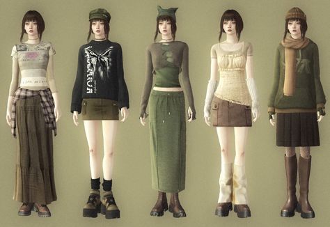 Flannel Skirt, Sims Packs, Pelo Sims, The Sims 4 Packs, Sims 4 Mm Cc, Tumblr Sims 4, Sims 4 Cc Folder, Sims 4 Dresses, Sims 4 Characters