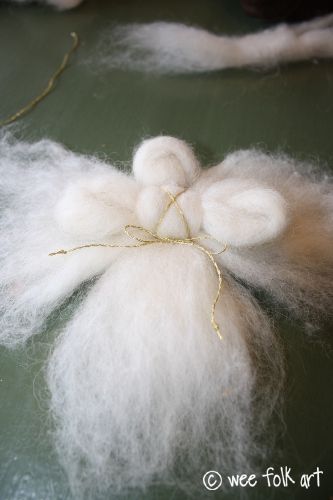 Wool Roving Angels – Wee Folk Art Roving Wool Projects, Children's Workshop, Primitive Angel, Wee Folk Art, Craft Cafe, Advent Crafts, Felt Angel, Clothes For Dolls, Roving Wool