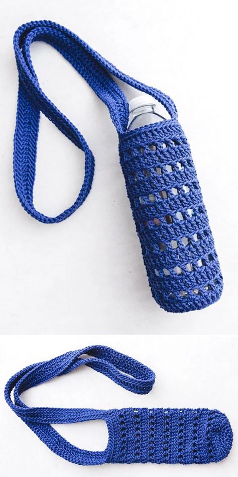 Awesome Crochet Bottle Holders Free Patterns Water Bottle Crochet Pattern Free, Crocheted Water Bottle Holder Free, Crochet Bottle Holder Pattern, Crochet Water Bottle Holder With Pocket, Crocheted Water Bottle Holder, Crochet Bottle Holder Free Pattern, Crochet Water Bottle Holder Pattern Free, Water Bottle Crochet Holder, Water Bottle Carrier Crochet