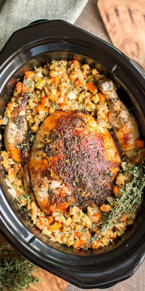 Slow Cook Chicken And Stuffing, Whole Chicken And Stuffing Crockpot, Dinner Recipes With Carrots And Celery, Slow Cooker Best Recipes, Thanksgiving Chicken Crockpot, Magical Slow Cooker Recipes, Whole Chicken In Crockpot Slow Cooker, Whole Chicken In Slow Cooker Recipes, Cooking Whole Chicken In Crockpot