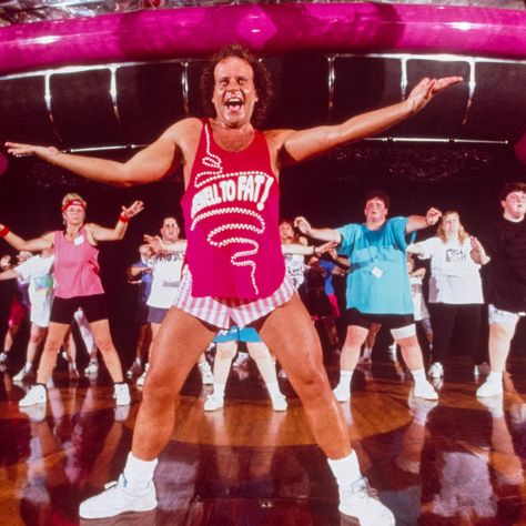 Richard Simmons Workout, Richard Simmons, Travel Money, Fitness Instructor, New Environment, Fitness Club, Self Conscious, Fitness Studio, Film Books