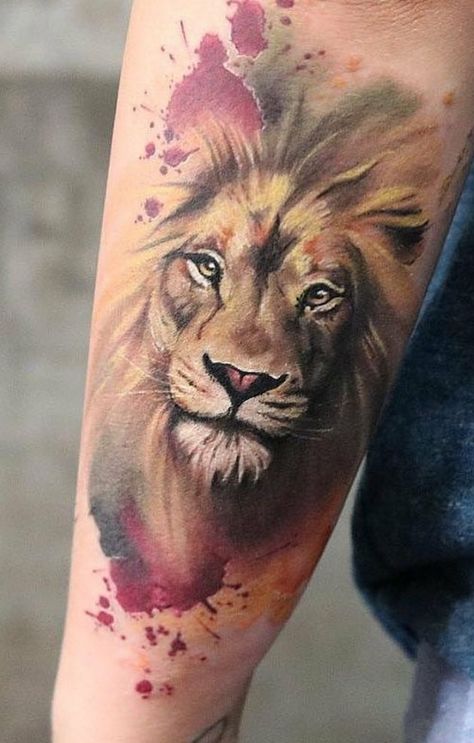 Tattoo Lion, Lion Head Tattoos, Lion Tattoo Design, Inspiration Tattoos, Geniale Tattoos, Lion Tattoo, Trendy Tattoos, Popular Tattoos, A Lion