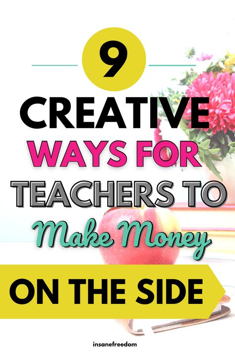 Are you looking for creative ways to make more money to supplement your income as a teacher? Here are 9 painless and creative side hustles for teachers to make some extra cash on the side!  #TeacherSideHustles #PainlessSideHustles #WaysToMakeExtraMoney #CreativeSideHustleIdeas Teacher Side Jobs, Side Jobs For Teachers, Teacher Side Hustles, Side Hustles For Teachers, Solopreneur Tips, Amazon Jobs, Easy Ways To Make Money, Entrepreneur Ideas, Retire Early