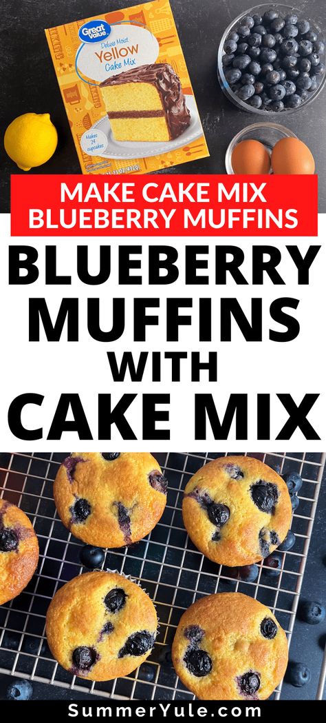 Cake Mix Blueberry Muffins Recipes, Recipes Using Yellow Cake Mix Boxes Blueberry, Ww Lemon Blueberry Muffins, Cake Mix Lemon Blueberry Muffins, Yellow Cake Mix With Blueberries, Blueberry Muffins With Cake Mix Easy, Gluten Free Cake Mix Muffins, Lemon Blueberry Muffins From Box Cake, Lemon Cake Mix Recipes Blueberry