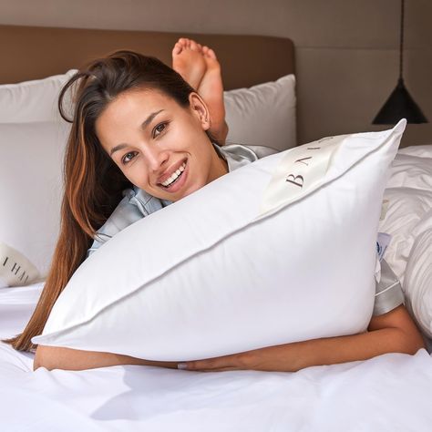 Queen Bed Pillows, Goose Down Pillows, Firm Pillows, Stomach Sleeper, Side Sleeper Pillow, Standard Bed, Side Sleeper, Down Pillow, You're The Best