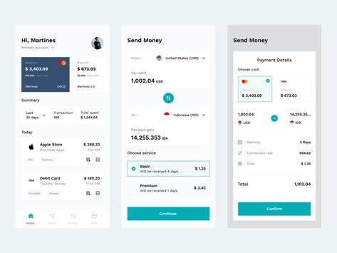 Transfer Money by Luky Erdiand Transfer Money Design, Creative Market Design, Mobile App Design Inspiration, Directory Design, Sign Up Page, Money Design, Mobile Ui Design, Mobile Development, App Design Inspiration