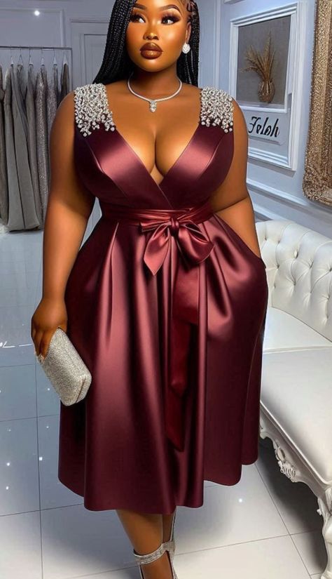 Credit: Folah Signature Church Gala Outfit, Flay Gown Styles, Folah Signature, Lace Dress Classy, Dinner Gowns, Dinner Gown, Fancy Short Dresses, Plus Size Evening Gown, Classy Short Dresses