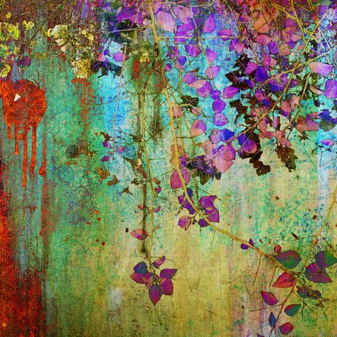 Treetop painting royalty free stock images Grunge Painting, Abstract Floral Artwork, Colorful Artwork Abstract, Flower Artists, Abstract Art Inspiration, Abstract Flower Painting, Colorful Abstract Art, Abstract Art Landscape, Tropical Art