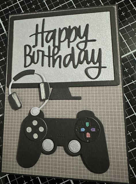 Teenage boy birthday card Gaming Birthday Card Ideas, Teenage Cards, 13 Birthday Card Ideas, Boys Birthday Card, Boys Birthday Cards Handmade, Birthday Card For Boys, Boy Birthday Card Ideas, Birthday Card Ideas For Boys, Birthday Craft Gifts