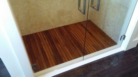 Cleaning Bathroom Mold, Teak Shower Floor, Teak Bathmat, Teak Bath, Shower Floors, Mold In Bathroom, Teak Flooring, Teak Bench, Master Shower