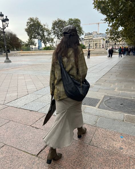 Diana in Paris for our SS25 buying trip, wearing the Lemaire Black Large Croissant bag, crafted from a tactile grained 100% cow leather.⁠ ⁠ Follow the link in our bio to shop Lemaire's signature, luxurious leather bags. Lemaire Croissant Bag, Croissant Bag, Leather Bags, Cow Leather, Leather Bag, Cow, Paris, Leather, How To Wear