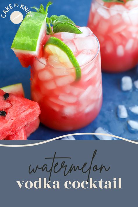 Watermelon Vodka Cocktail Watermelon Vodka Recipes, Refreshing Vodka Drinks, Watermelon Vodka Drinks, Summer Vodka Drinks, Vodka Mixed Drinks, Vodka Sour, Clean Notes, Summer Vodka Cocktails, Pineapple Vodka