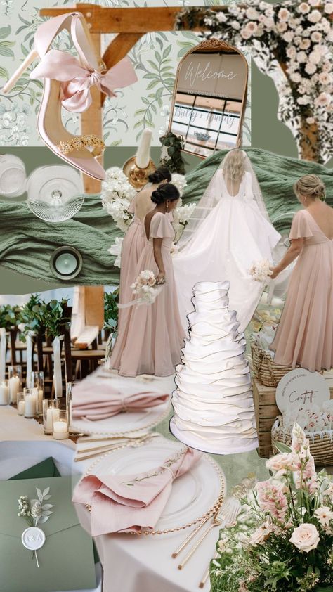 Earthy elegance meets soft romance 🍃💖✨ Sage greens, blush pinks, and touches of gold bring a refined yet dreamy vibe to this stunning wedding moodboard. Perfect for couples who love natural tones with a touch of luxe. #SageAndBlush #GoldAccents #WeddingMoodboard #WeddingInspiration #EarthyElegance #RomanticDetails #LuxeIt #WeddingStyling #BlushPinkVibes #sagegreenwedding Soft Romance, Earthy Elegance, Wedding Moodboard, Sage Wedding, Sage Green Wedding, Love Natural, Pink Vibes, Wedding Mood Board, Wedding Mood