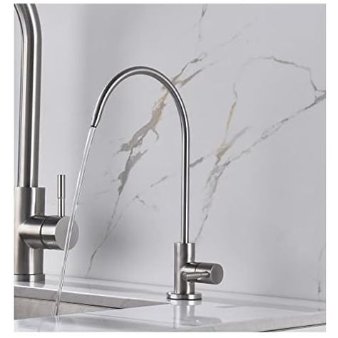 KRAUS Purita 100% Lead-Free Kitchen Water Filter Faucet in Chrome, FF-100CH, Touch On Kitchen Sink Faucets - Amazon Canada Gold Kitchen Sink, Drinking Water Faucet, Water Filter Faucet, Waterfall Kitchen, Filtered Water Faucet, Kitchen Water, Drop In Kitchen Sink, Pull Out Faucet, Amazon Canada