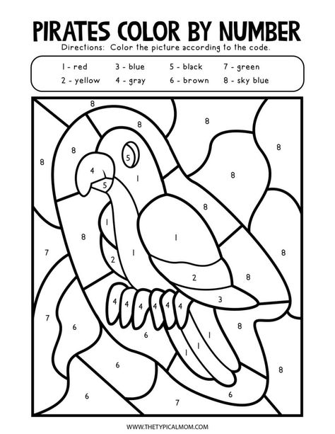 Free pirate coloring pages and color by number printables are here! Fun pirate themed treasure maps, ship, booty, parrot sheets to decorate. Printable Pirate Map Free, Pirate Treasure Maps, Pirate Coloring Pages, Pirate Crafts, Boy Coloring, Pirate Adventure, Pirate Day, Summer Coloring Pages, Coloring Pages For Boys