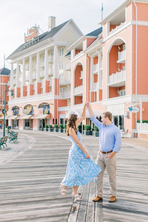 Disney Boardwalk Photography, Disney Boardwalk Engagement Photos, Disney Engagement Photos, Boardwalk Engagement Photos, Boardwalk Photos, Boardwalk Pictures, Disney Engagement Pictures, Resort Pictures, Disney Photoshoot