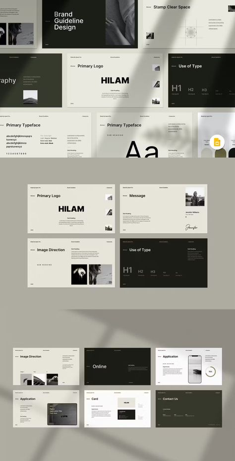 Simple Brand Guideline Template Brand Guidelines Book, Brand Guidelines Design, Style Guide Template, Guideline Template, Brand Guidelines Template, 포트폴리오 레이아웃, Style Guide Design, Slide Deck, Presentation Design Layout
