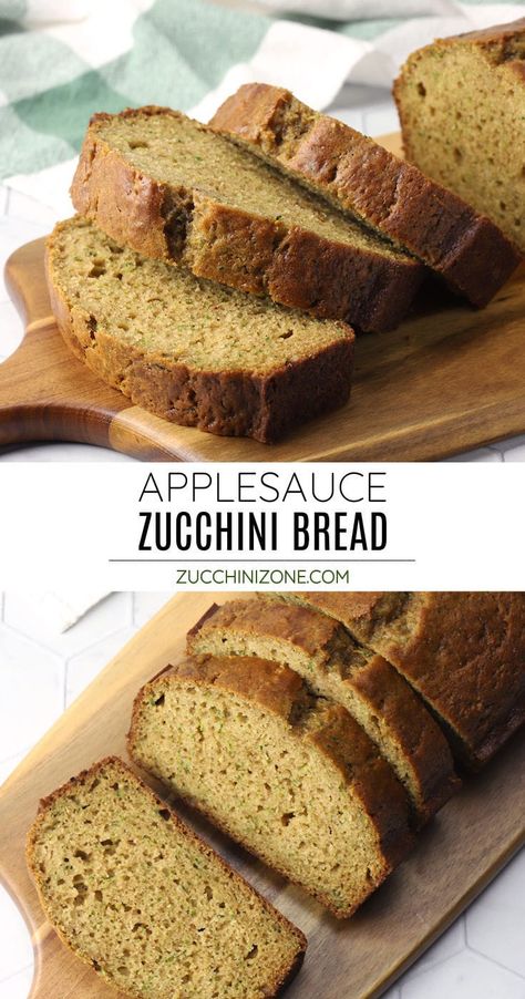 Light Zucchini Bread Recipes, Zuchinis Bread Recipe With Applesauce, Apple Sauce Zucchini Bread, Zucchini Bread With Applesauce Recipe, Gluten Free Zuchini Bread, Zucchini Bread Made With Applesauce, Zucchini Bread Recipes With Applesauce, Applesauce Zucchini Bread, Zuchinis Recipe Shredded