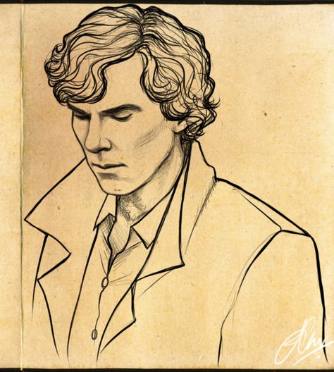 Sherlock Drawing, Sherlock Art, Detective Aesthetic, Sherlock Fanart, I Accidentally, Beautiful Dark Art, Art Drawings Sketches Creative, Hippie Art, Art Drawings Simple