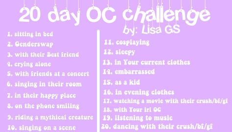 Musical Oc Challenge, 20 Day Oc Challenge, Musical Oc, Day Oc Challenge, Oc Generator, Oc Challenge, Creative Drawing Prompts, Club Outfit Ideas, Drawing Prompt