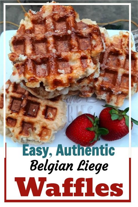 Belgian Sugar Waffle Recipe, Sugar Waffles Recipe, Gluten Free Belgian Waffles, Belgium Waffle Recipe, Easy Belgian Waffle Recipe, Liege Waffles Recipe, Waffle Snacks, Liege Waffles, Best Waffle Recipe