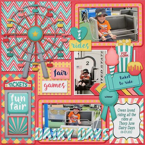 Amusement Park Scrapbook Page Ideas | 1000+ images about Scrapbook Layouts (State Fair/Amusement Park) on ... Scrapbook Page Ideas, Bridal Shower Scrapbook, Family Layout, Dog Scrapbook, Recipe Scrapbook, Vacation Scrapbook, Simple Scrapbook, Summer Scrapbook, Birthday Scrapbook