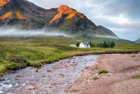 Glencoe Cottage by flotsom. A remote mountain bothy at the foot of Glencoe in the Scottish Highlands#flotsom, #remote, #Glencoe, #Cottage Scotland Hiking, Scotland Road Trip, Hill Walking, Ben Nevis, Castles In Scotland, Walking Holiday, Scotland Highlands, Road Trip Itinerary, Isle Of Skye