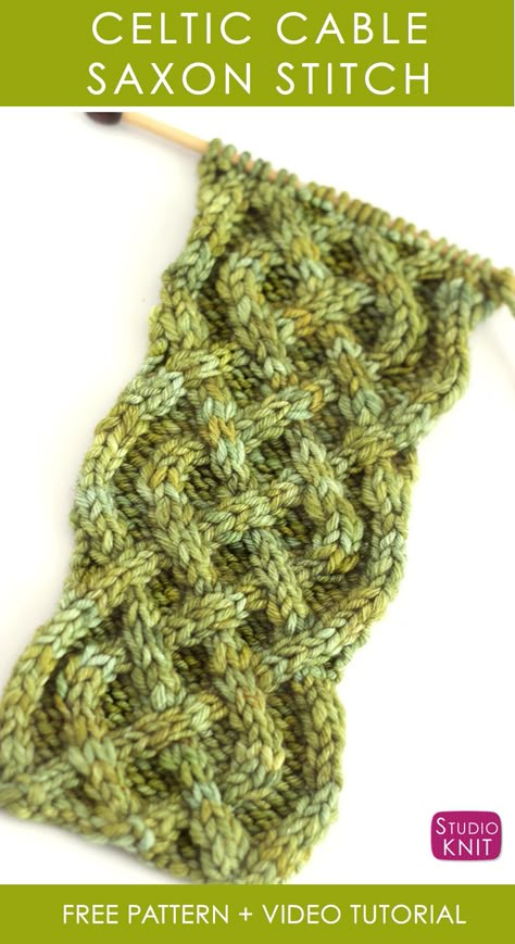 How to Knit the Celtic Cable | Saxon Braid Stitch Pattern Braid Stitch, Hantverk Diy, Cable Knitting, Learn To Knit, Knitting Instructions, Knitting Tips, Cable Stitch, Knit Stitches, Knitting Needle