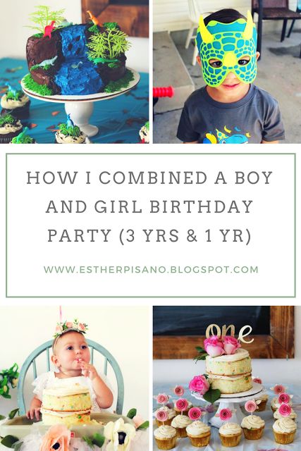 How I combined a boy and girl party for a 1 and 3 year old. Dinosaur theme and floral!! Shared Birthday Parties, 3rd Birthday Party For Boy, Double Birthday Parties, Sibling Birthday Parties, Combined Birthday Parties, Toddler Boy Birthday, 39 Weeks, Girls 3rd Birthday, Girls Birthday Party Themes