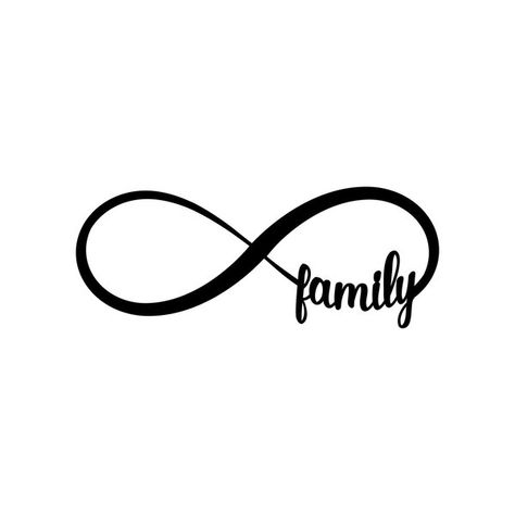 Family Forever Tattoo, Roxy Tattoo, Infinity Tattoo Family, Steel Home Decor, Short Tattoo, Forever Sign, Forever Tattoo, Small Matching Tattoos, Infinity Tattoo Designs