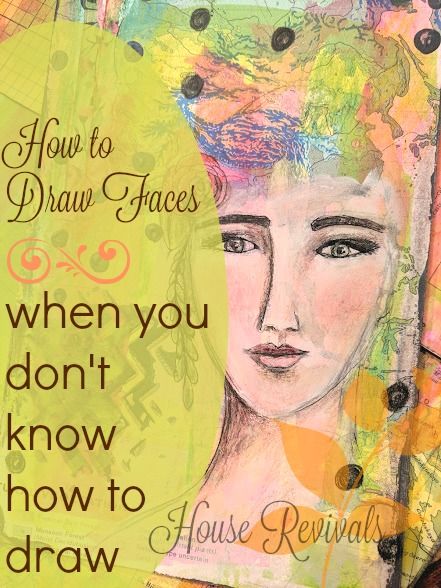 Mixed Media Pictures, How To Draw Easy Face, How To Draw Abstract Faces, How To Draw An Abstract Face, How To Draw Whimsical, Drawing A Face From Imagination, How To Paint Faces, How To Paint Faces Acrylic Step By Step, Flowers With Faces Drawing