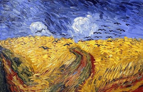 Wheat Field With Crows, Wheatfield With Crows, Black Crows, Wheat Field, Black Crow, Wheat Fields, Custom Painting, Art Historian, Vincent Van