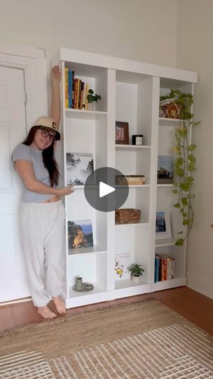 Bookshelf Hack, Ikea Bookshelf Hack, Ikea Closet Hack, Ikea Bookshelf, Ikea Built In, Ikea Finds, Bookcase Diy, Ikea Bookshelves, Ikea Living Room