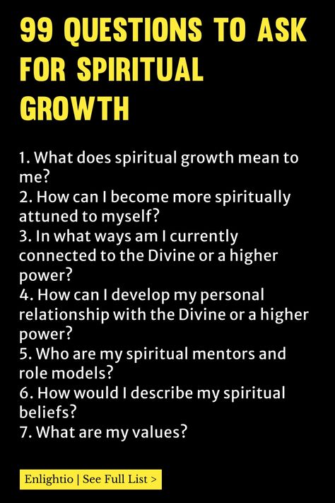 Explore spiritual growth with these 99 thought-provoking questions that will deepen your understanding and connection to yourself and the universe. Delve into self-reflection and enlightenment as you journey through these meaningful prompts. Perfect for personal growth, self-discovery, and enhancing your spiritual practices. Find clarity, purpose, and inner peace with this comprehensive list of questions designed to guide you on your path towards spiritual awakening. Start asking the right quest Define Happiness, Getting To Know Yourself, Spiritual Questions, 5th Dimension, Personality Tests, Inner Landscape, List Of Questions, Reflection Questions, Spiritual Truth