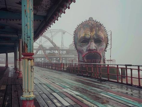 17525272901868291765377191994762551627829917365278（@gOPwbi7qqtWeD9o）さん / X Abandoned Theme Parks, Creepy Carnival, Abandoned Amusement Park, Dark Circus, Creepy Core, Abandoned Amusement Parks, Dreamcore Weirdcore, Creepy Art, Environment Concept Art