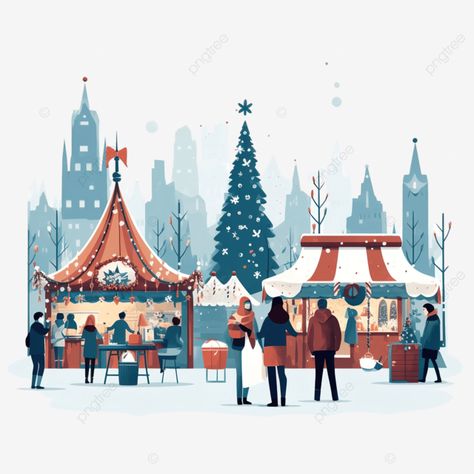 christmas market people winter holiday xmas flat illustration christmas street santa gift christma Christmas Market Painting, Christmas Flat Illustration, Christmas Market Illustration, Christmas Vector Illustration, Santa Illustration, Christmas Street, Illustrated Maps, Christmas Graphic Design, Illustration Christmas