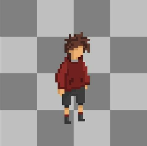 Pixel Art Design Character, Simple Pixel Art Character Design, Simple Pixel Art Characters, Pixel Art Character Template, 2d Pixel Character, Pixel Game Character, Pixel Art Person, Pixel Character Design, Pixel Hair