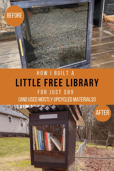 Building a Little Free Library with Upcycled Materials – a small life Book Pavers, Little Free Library Plans, Library Plan, Eagle Project, Reading Rainbow, Little Library, Minimalist Life, Holiday Break, Free Library