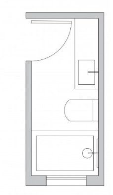 6 Small Bathroom Layout Ideas [Floor Plans from an Expert Architect] Narrow Bathroom Layout, Long Narrow Bathroom, Small Bathroom Floor Plans, Small Bathroom Plans, Bathroom Floor Plan, Bathroom Layout Ideas, Bathroom Layout Plans, Small Shower Room, Small Bathroom Layout