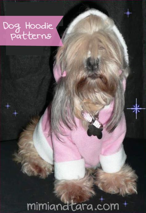 Download this free dog hoodie pattern to sew a casual dog Hoodie. Dress up your dog with a warm and cool hoodie. Easy patterns and tutorial. Make dog clothes! Dog Hoodie Pattern, Dog Shirt Pattern, Dog Harness Pattern, Dog Clothes Patterns Sewing, Dog Coat Pattern, Dog Pants, Dog Sweater Pattern, Dog Vest Harness, Dress Patterns Free